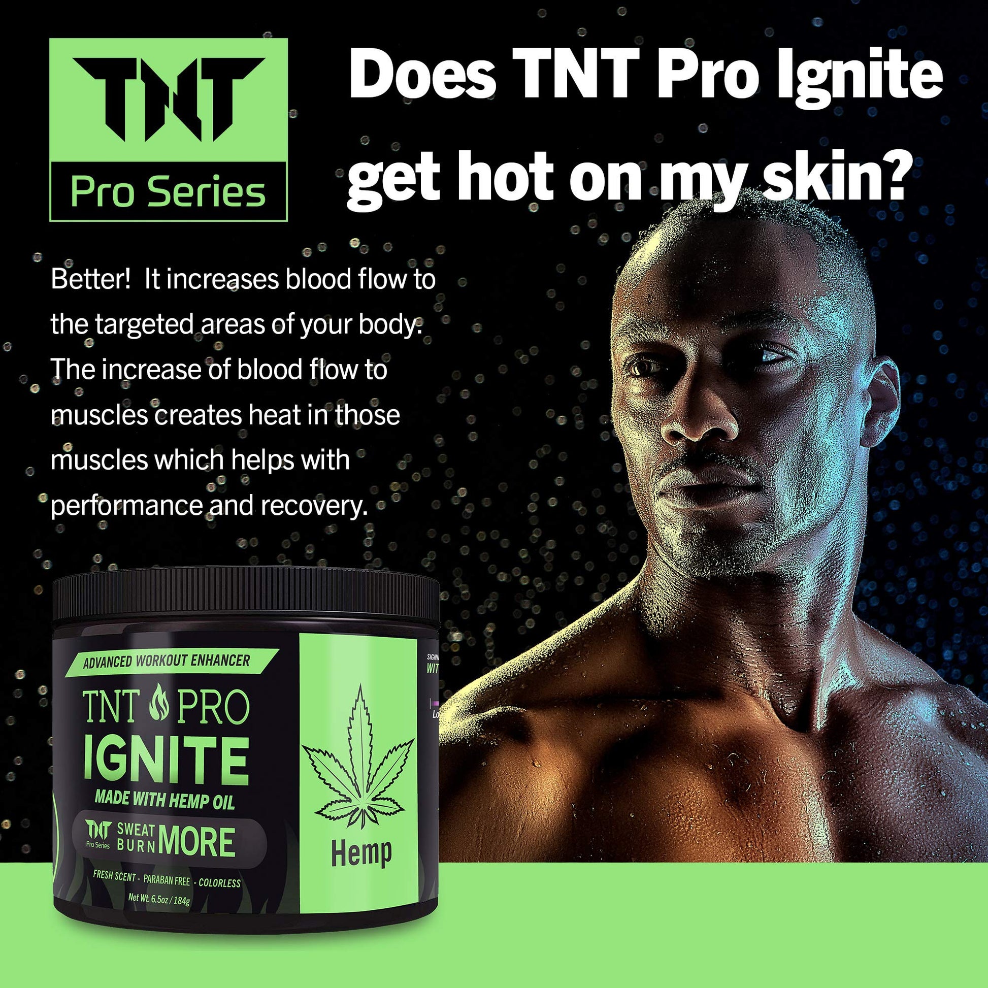 Belly Fat Burner Sweat Gel - Weight Loss Fat Burning Cream For Stomach with Hemp Pain Relief - TNT Pro Ignite Hot Cellulite Slimming Cream for Men and Women (6.5 oz Jar) - TNT Pro Series