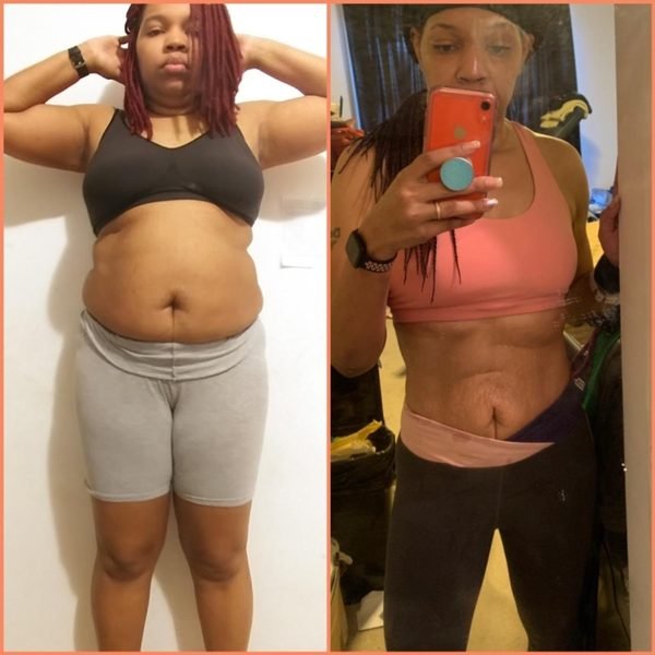 Full body before and after transformation with TNT Pro Ignite