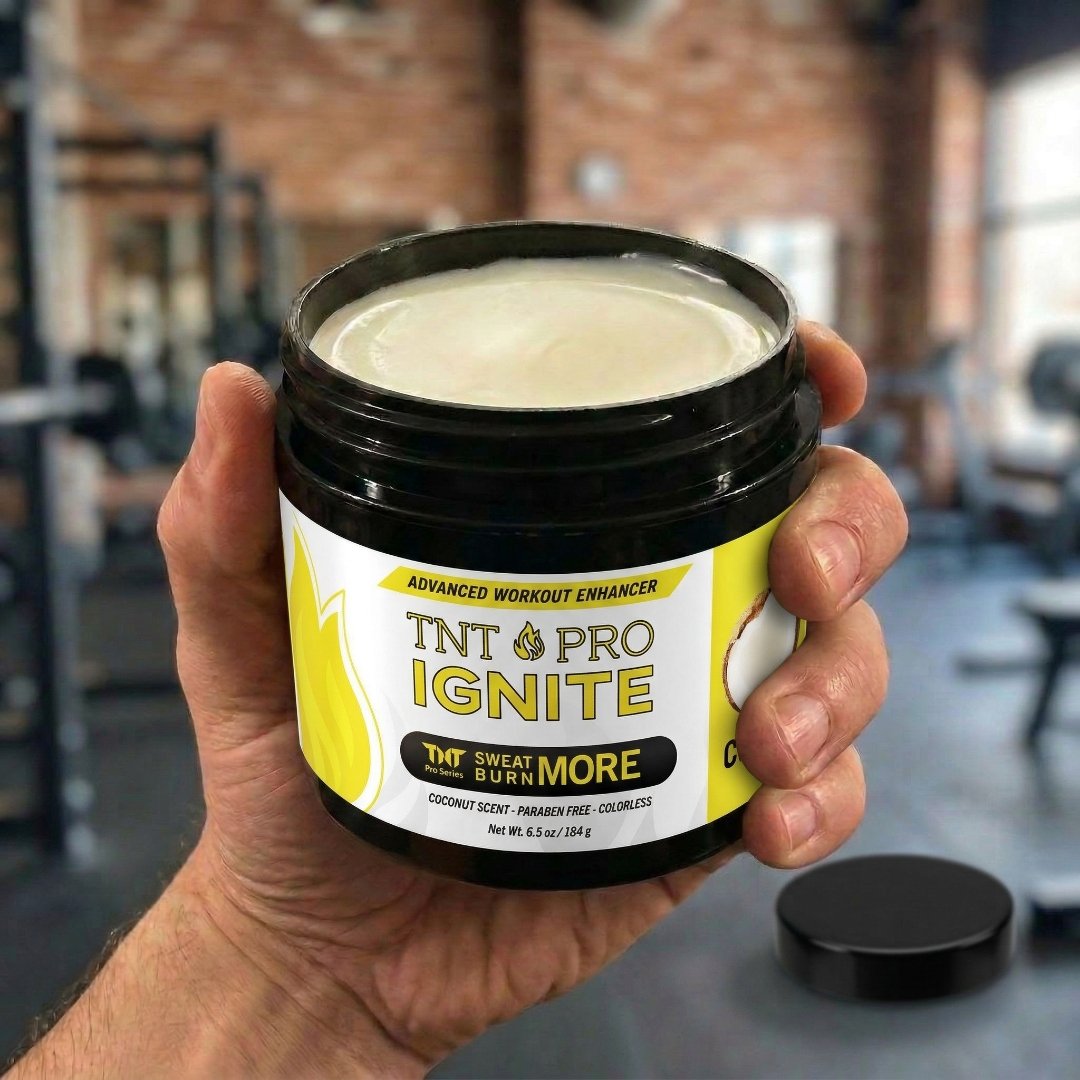 TNT Pro Ignite Coconut Sweat Cream — hand application photo