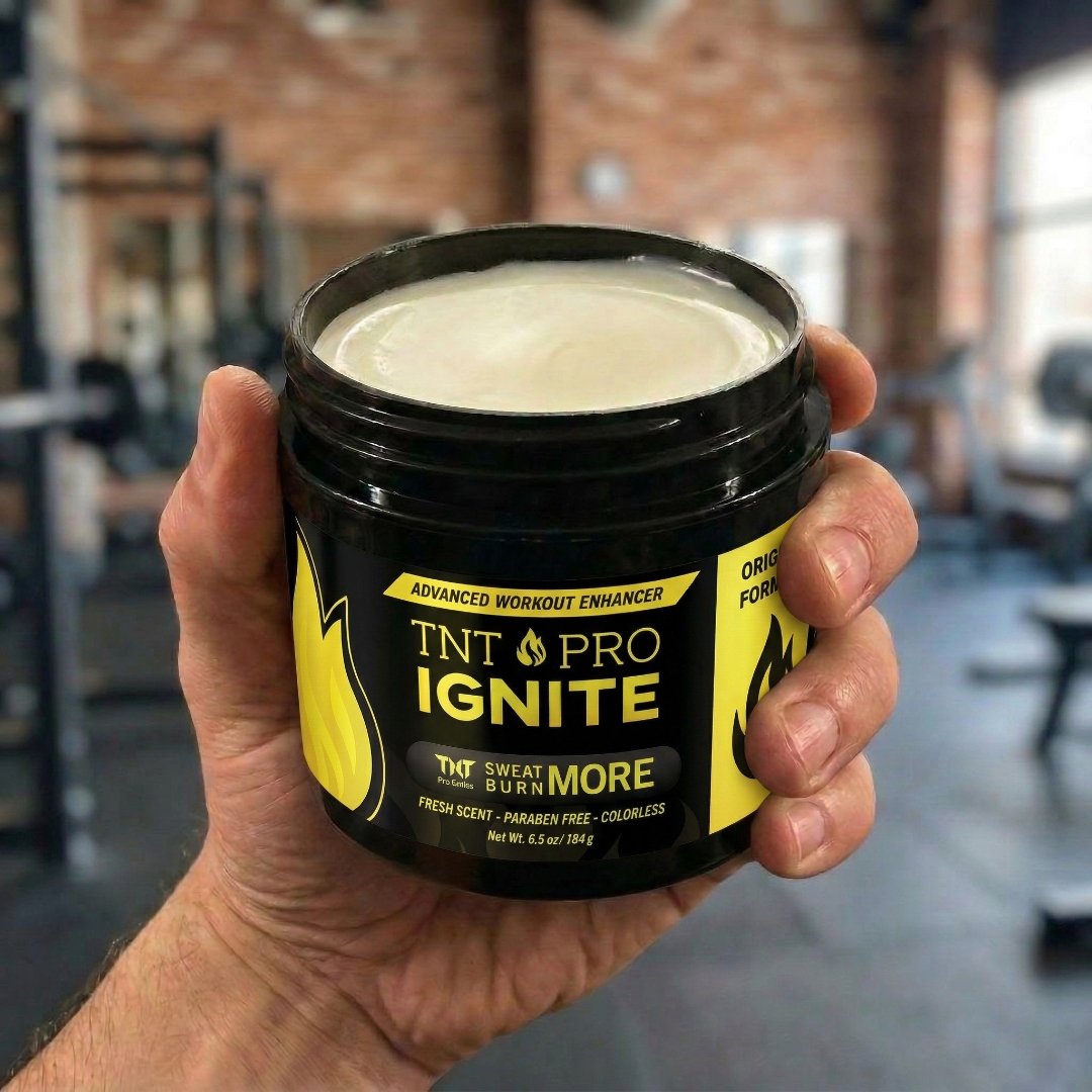 TNT Pro Ignite Original Sweat Cream — hand application photo