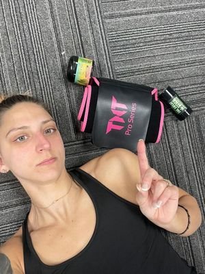 Ginny with TNT Pro Series waist belt and Sweat Stick